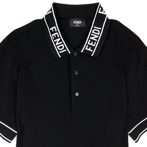 fendi black tulle suit|Fendi polo shirts.